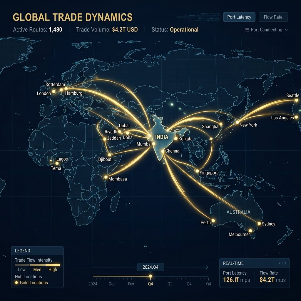 World Trade Footprints Map